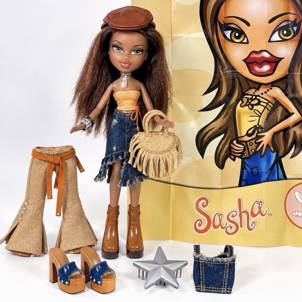 VTG Bratz Strut It Sasha Doll 2002 MGA COMPLETE Outfit Accessories Poster